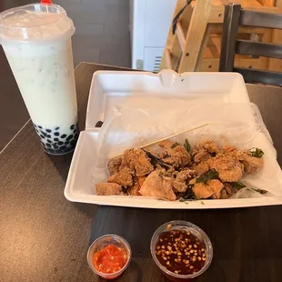Boba &amp; popcorn chicken