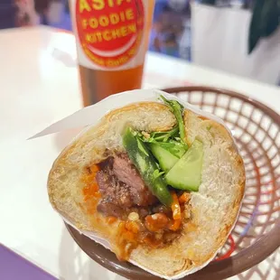 Banh mi with marinated short rib