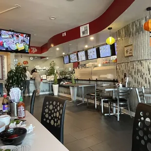 interior, sushi and sashimi
