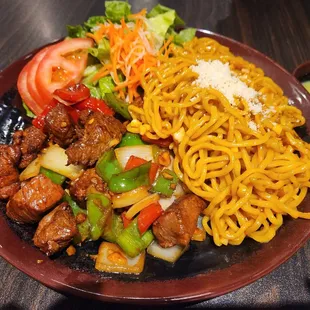 Beef garlic noodles