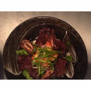 Korean BBQ with kimchi and rice