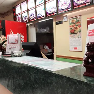 the front desk of a restaurant