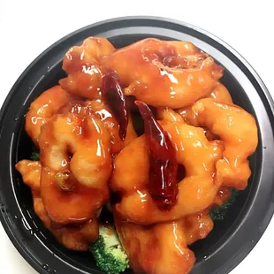 General Tso's Jumbo Shrimp