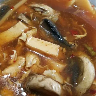 Hot &amp; Sour Soup, U got 95% ingredients right, Y can't U mince everything properly??? Argh!