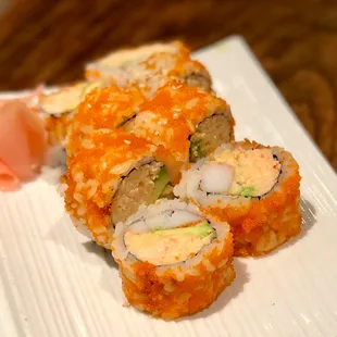 Jackson Roll has all cooked ingredients and is on our maki roll list on our sushi menu.