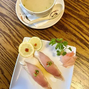 Albacore Tuna Pieces with Miso Soup