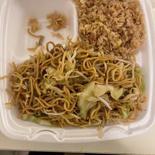 Fried rice and noodles