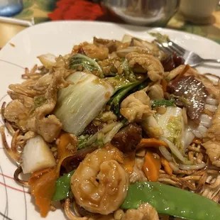 Hong Kong style chow mein.