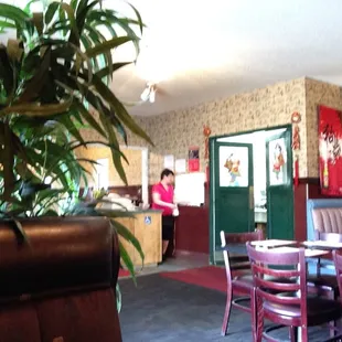 the interior of a restaurant