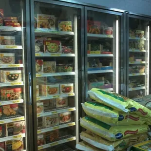 All types of delicious Indian frozen foods.