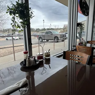 a view of the outside of a restaurant