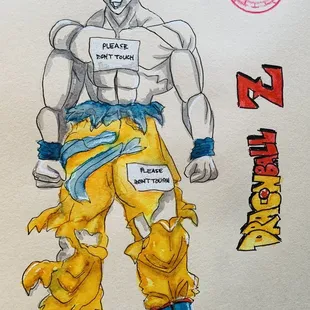 My sketch of Dragonball Z figure.