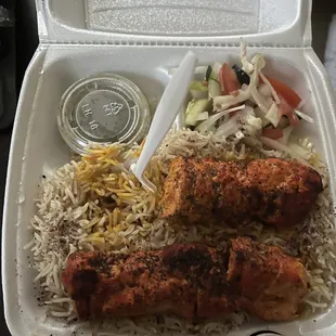 Chicken Kabob. Took a bite before pic ! Delicious!