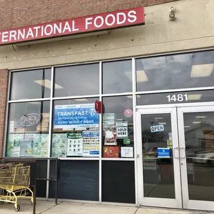 the front of the store