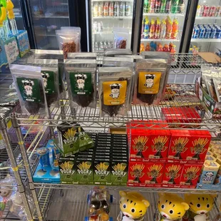 a variety of snacks and snacks on display