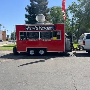 a red food truck
