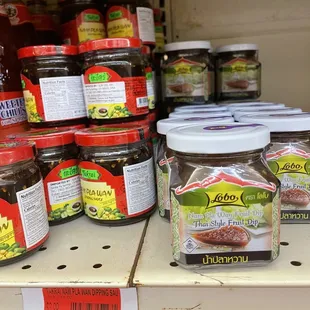 jars of food on a shelf