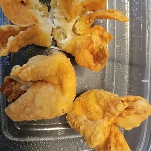 Overcooked Crab Rangoon
