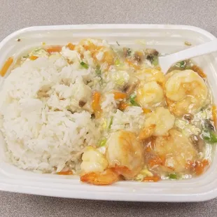 Gluten Free Shrimp with Lobster Sauce. Delish!