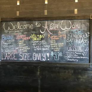 Wall menu