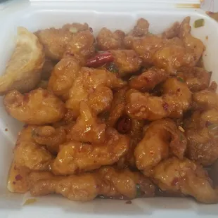Schezuan Chicken (I ordered it without rice)