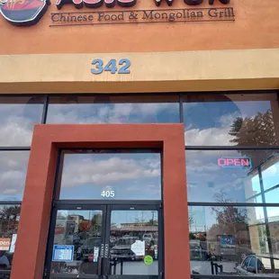 Outside so you know it's at the opposite end of Food for Less!...