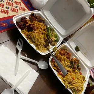 All the good stuff! Half eaten already.