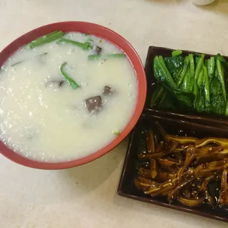 44. Porridge with Pig Blood and Chives