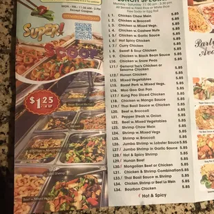 ramen and noodles, menu
