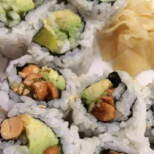 Lovely varieties of veggie sushi. Totally #PlantPureNation fare. One of many great veggie dishes. Management there is the best
