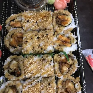 Sweet potato roll &amp; shrimp tempura roll