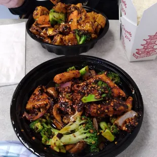 Orange Tofu and Veggies with Tofu. LEVEL 5