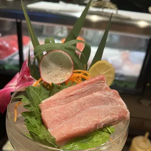 Fresh toro sashimi