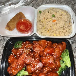 This is supposed to be 2. Sesame Chicken - why is it red like the sweet and sour sauce we received with egg roll?!