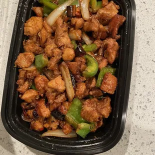 Chung king chili chicken. So good. Get mild if you can't handle spicy food. This one can be a scorcher.