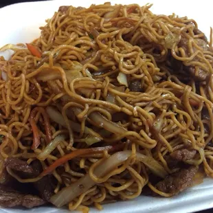 2 lbs of take out beef lo mein. 8