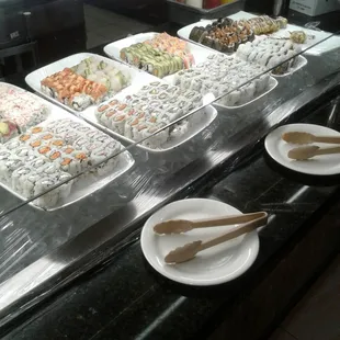 interior, sushi and sashimi