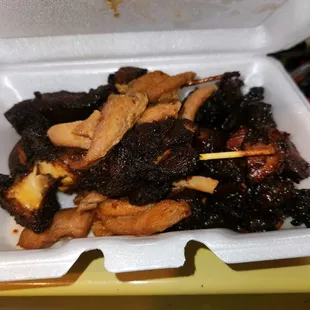 Take Away- Treyaki Chicken, Spicy Chicken And Smoked Chicken.  ~ 2 Pounds Of Food For ~$11.