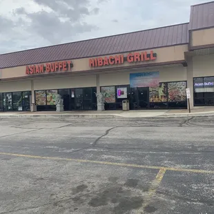 The outside of the restaurant.