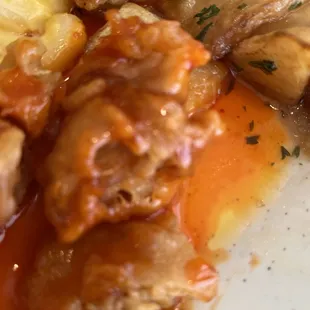 a close up of a plate of food