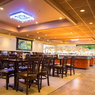 the dining area of a restaurant