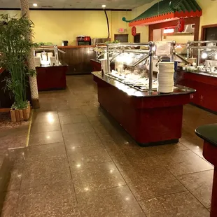 Buffet area...