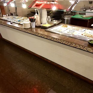 Sushi and Mongolian area...