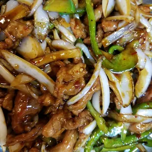 a close up of a plate of food