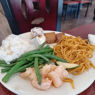 a plate of food on a table