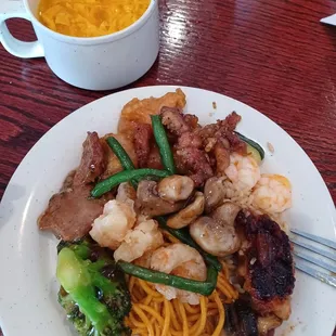 a plate of food on a table