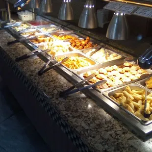 The Asian Buffet: a nice selection which includes a sushi bar.