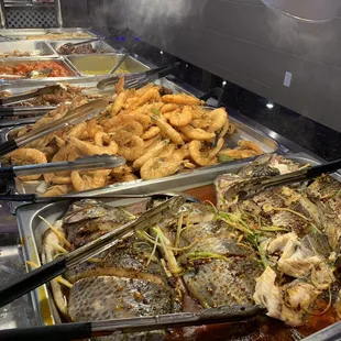 a variety of food being prepared