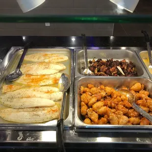 chicken wings and fried chicken, interior