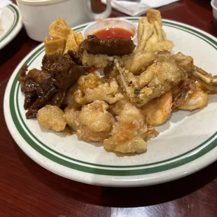 a plate of food on a table